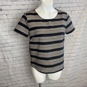 Lush Short Sleeve Split Back Top